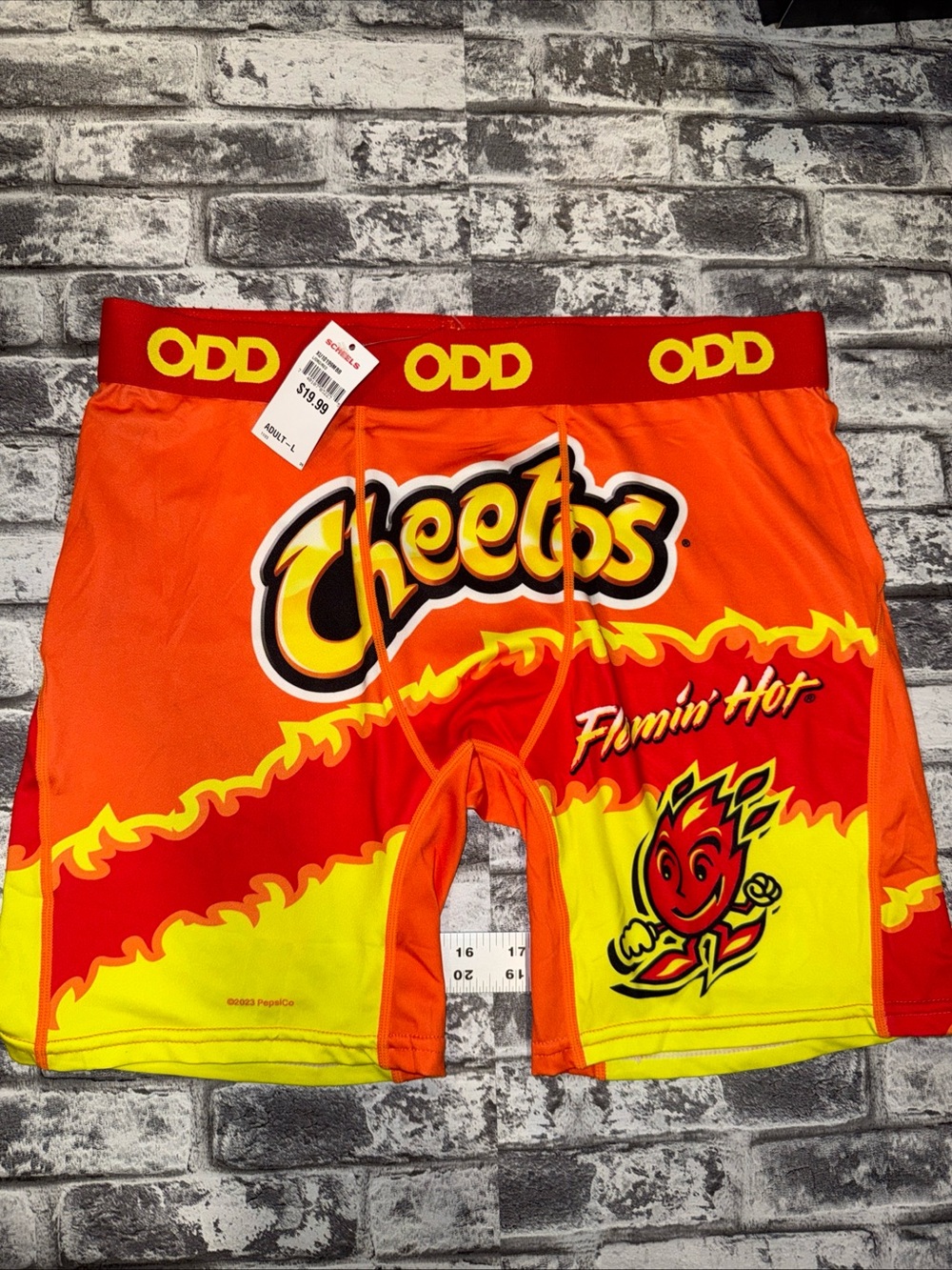 ODD Cheetos Chester Cheetah FLAMIN' HOT Novelty Boxer Briefs Men's Size L - NWT